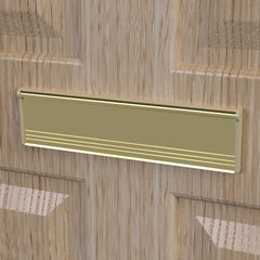 letterbox draught excluder with flap GOLD thumbnail