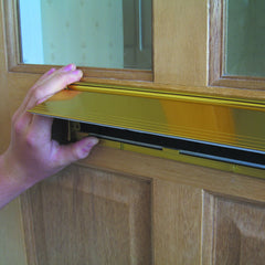 letterbox draught excluder with flap GOLD thumbnail
