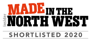 'Insider Made in the North West Awards Shortlisted 2020' logo