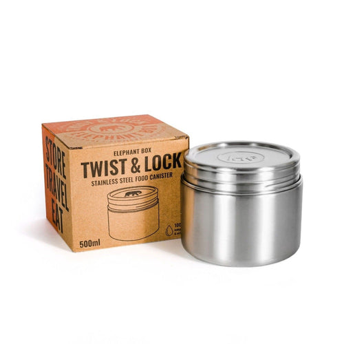 EcoLiving Stainless Steel Twist & Lock Food Canister
