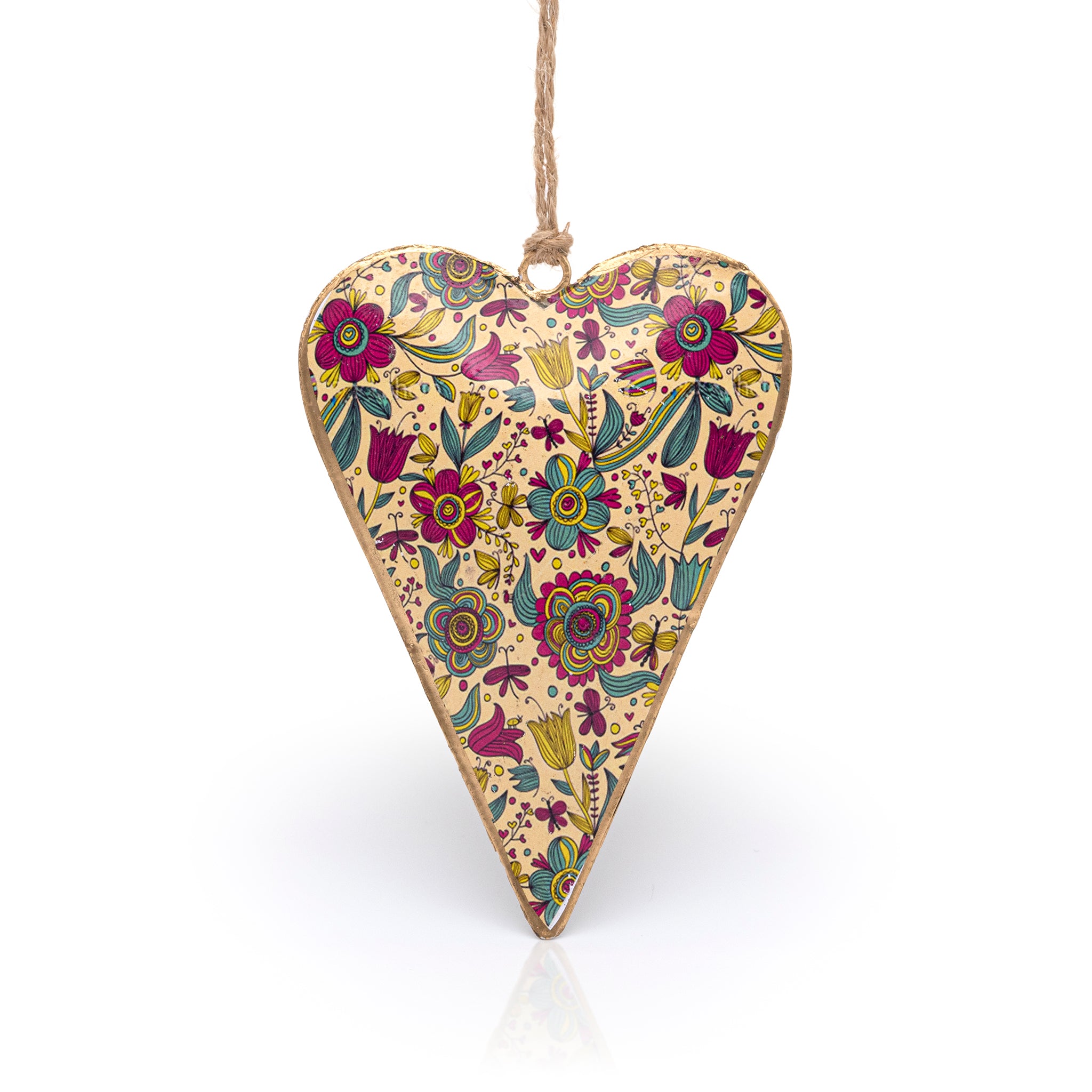 Namaste Floral Heart Hanging Decoration