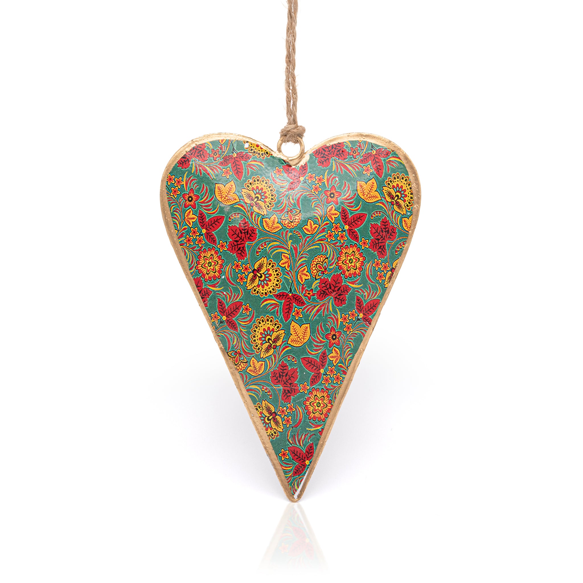 green floral hanging heart decoration 