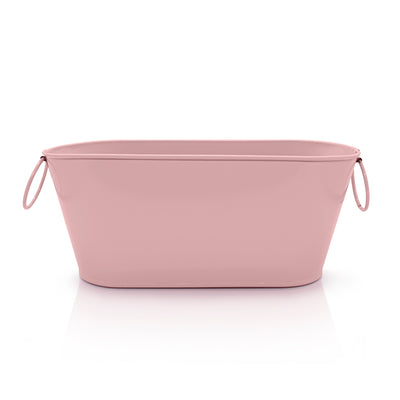 Cream rectangular metal bucket