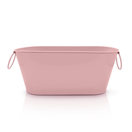 Cream rectangular metal bucket